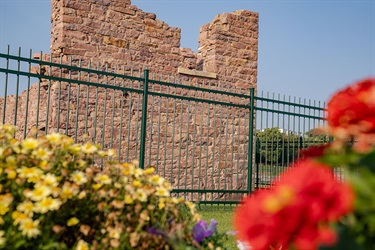Queen Bee Mill with flowers